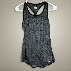 Nike y2k leopard print mesh racerback athletic tank top women’s size small